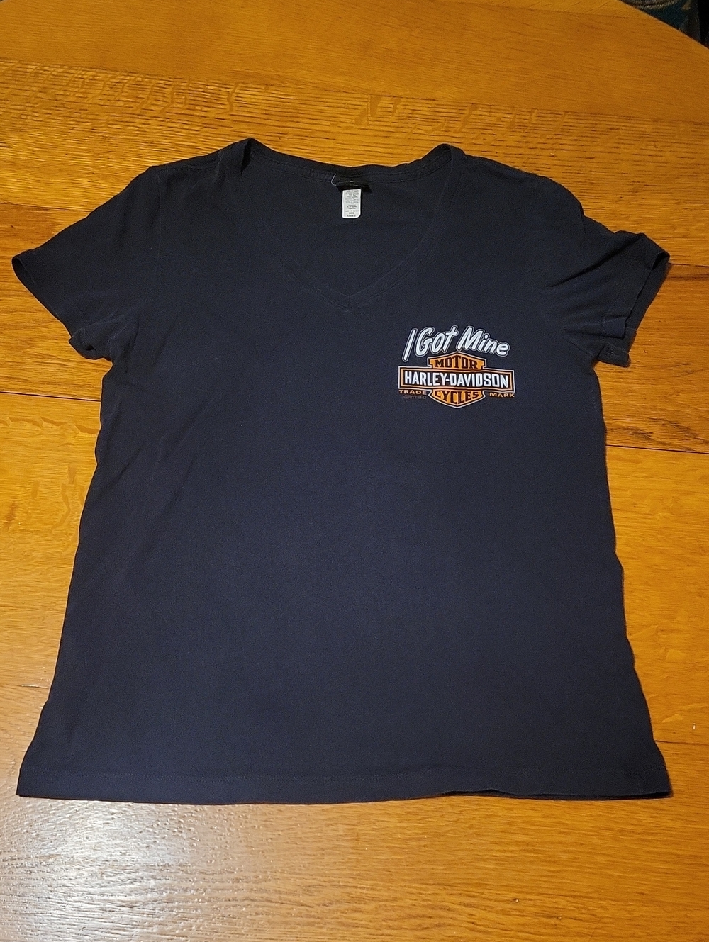 Harley-Davidson Navy V-Neck T-Shirt with Chest Logo